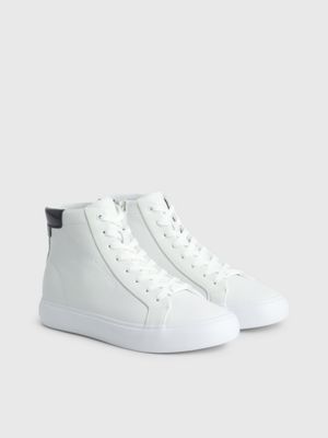 High top cheap leather trainers womens