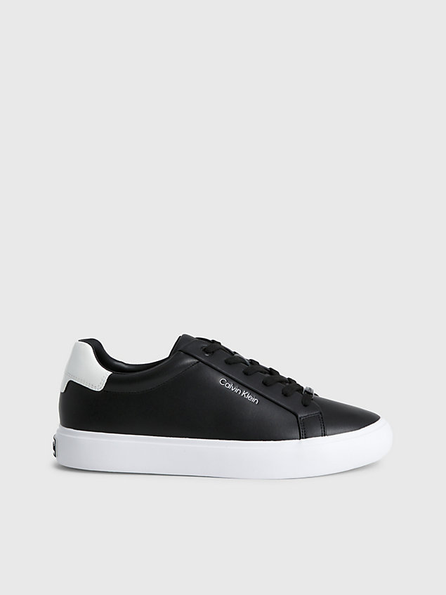 black leather trainers for women calvin klein