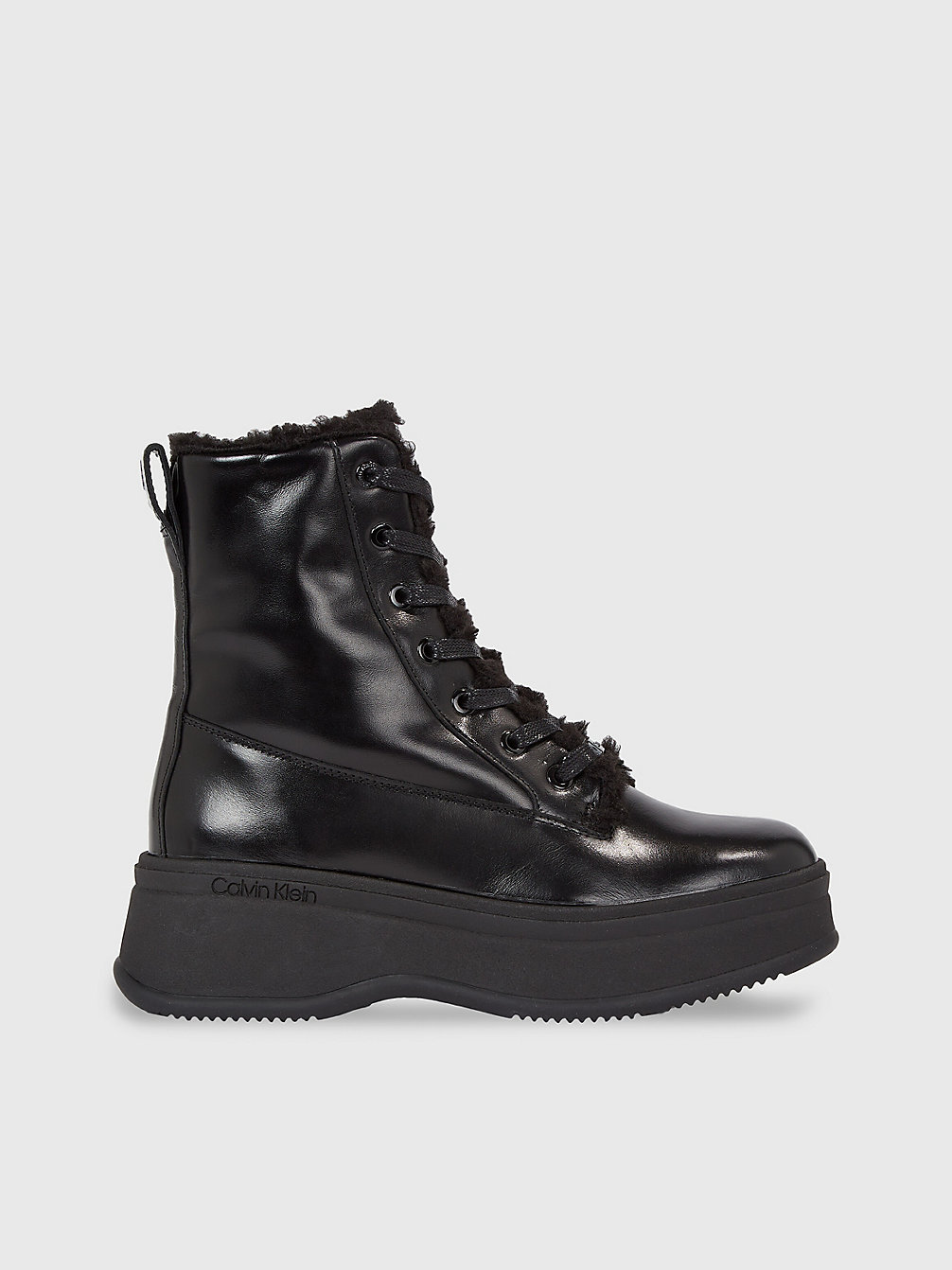 CK BLACK Leder-Boots Mit Plateau-Sohle undefined Damen Calvin Klein