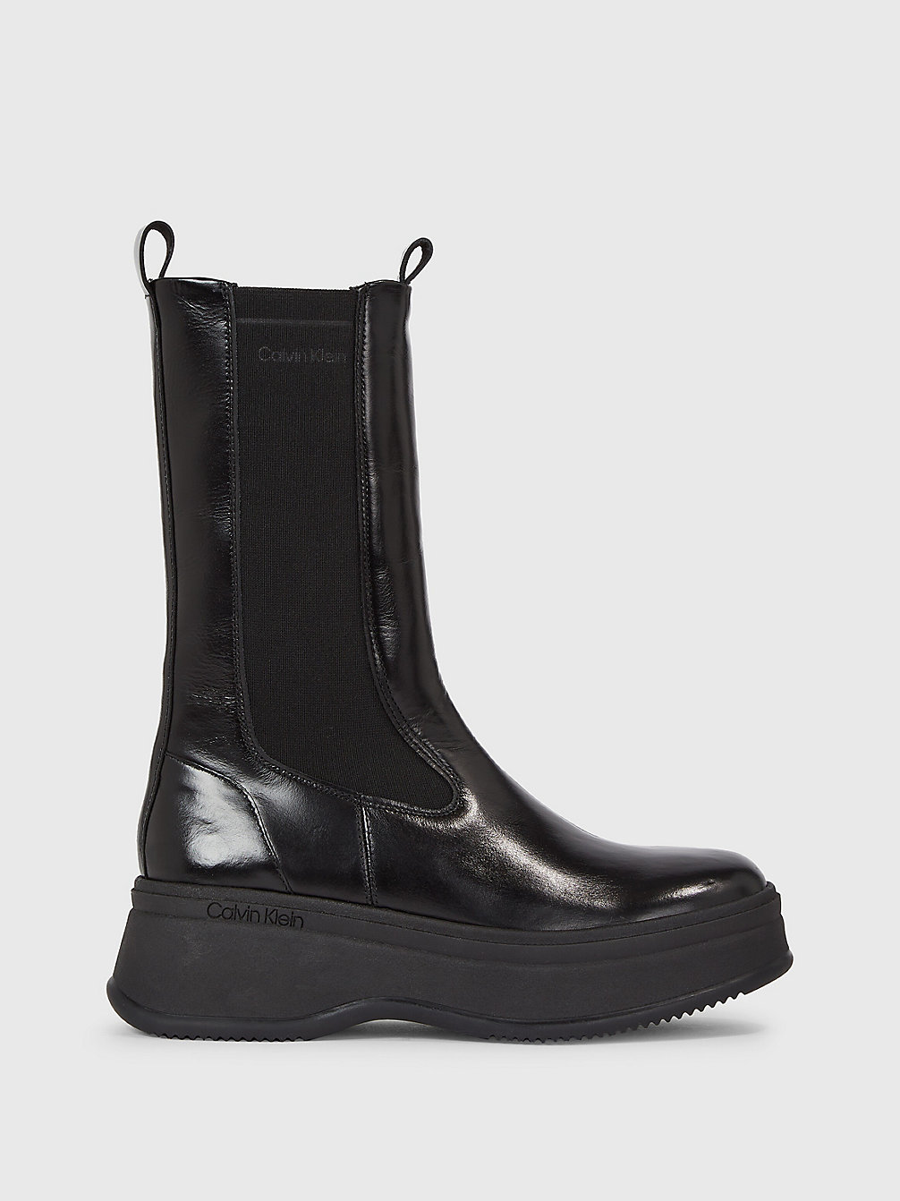 CK BLACK Chelsea-Boots Aus Leder Mit Plateau-Sohle undefined Damen Calvin Klein