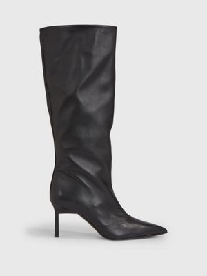 Leather Stiletto Boots Calvin Klein HW0HW01691BEH