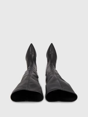 Calvin klein over cheap the knee leather boots