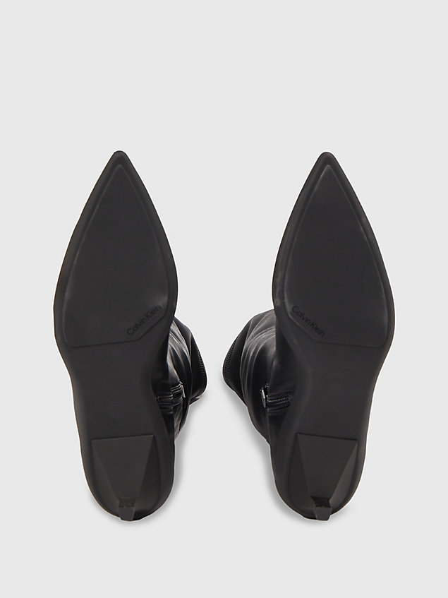 black stilettohakken over-de-knielaarzen voor dames - calvin klein