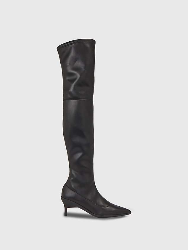 black stiletto-overknee-boots für damen - calvin klein