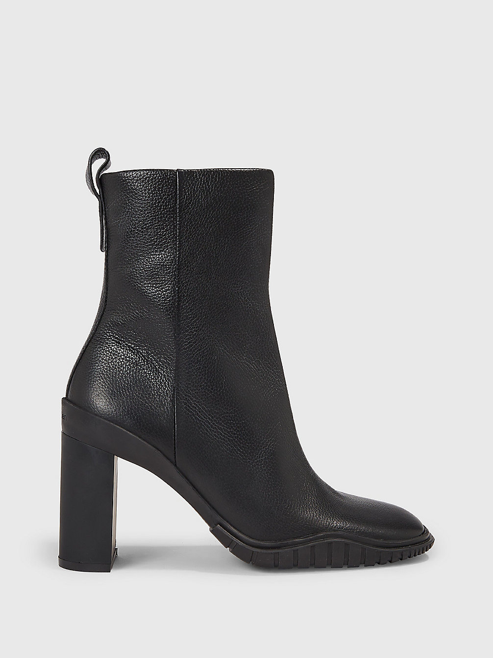 CK BLACK Ankle-Boots Mit Absatz Aus Leder undefined Damen Calvin Klein