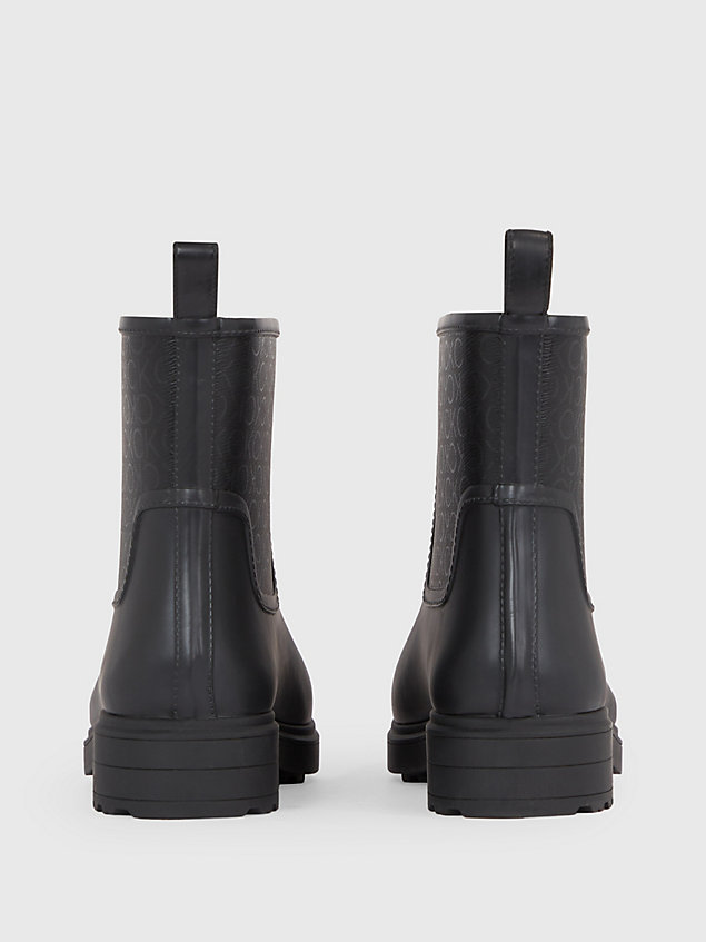black logo rain boots for women calvin klein