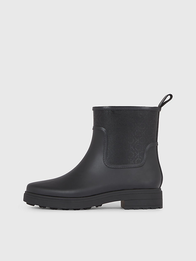 ck black logo rain boots for women calvin klein