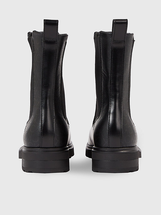 black chelsea-boots aus leder für damen - calvin klein