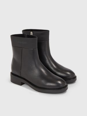 Calvin klein shop leather ankle boots