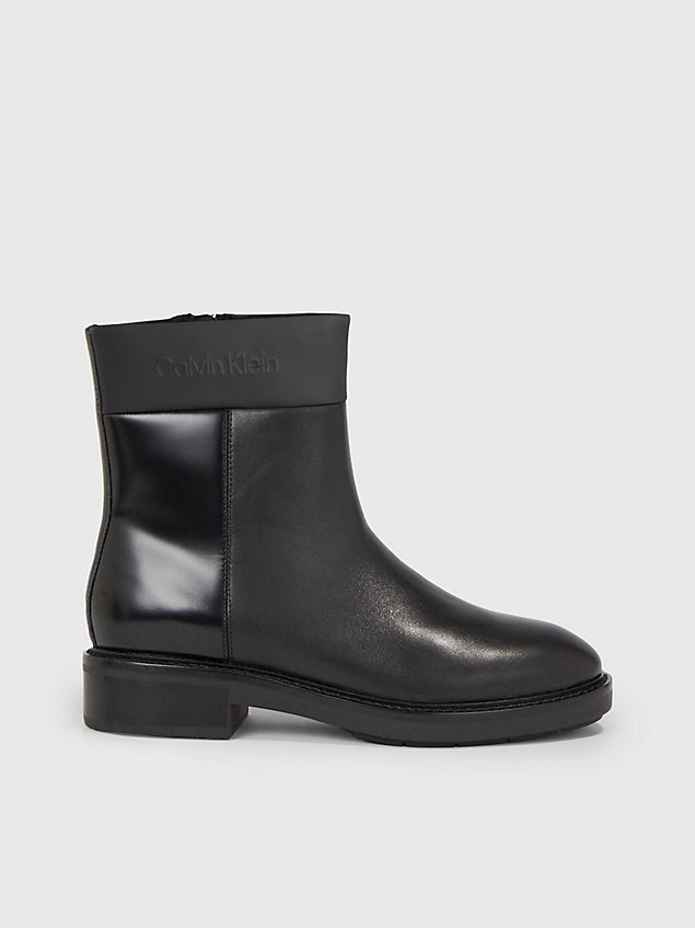 leather ankle boots for women calvin klein