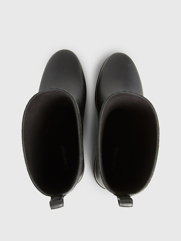 bottes de pluie avec logo black pour femmes calvin klein