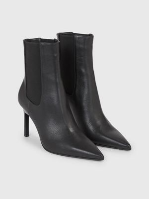 Stiletto leather clearance ankle boots