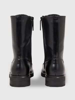 Calvin klein black cheap boots with gold zipper