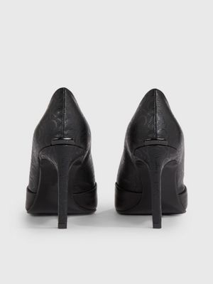 Calvin Klein Escarpins Brady pour femme, Noir verni. : : Mode