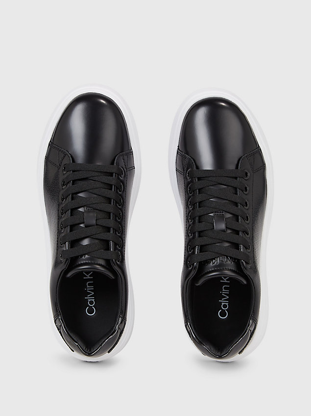 black leder-sneakers für damen - calvin klein