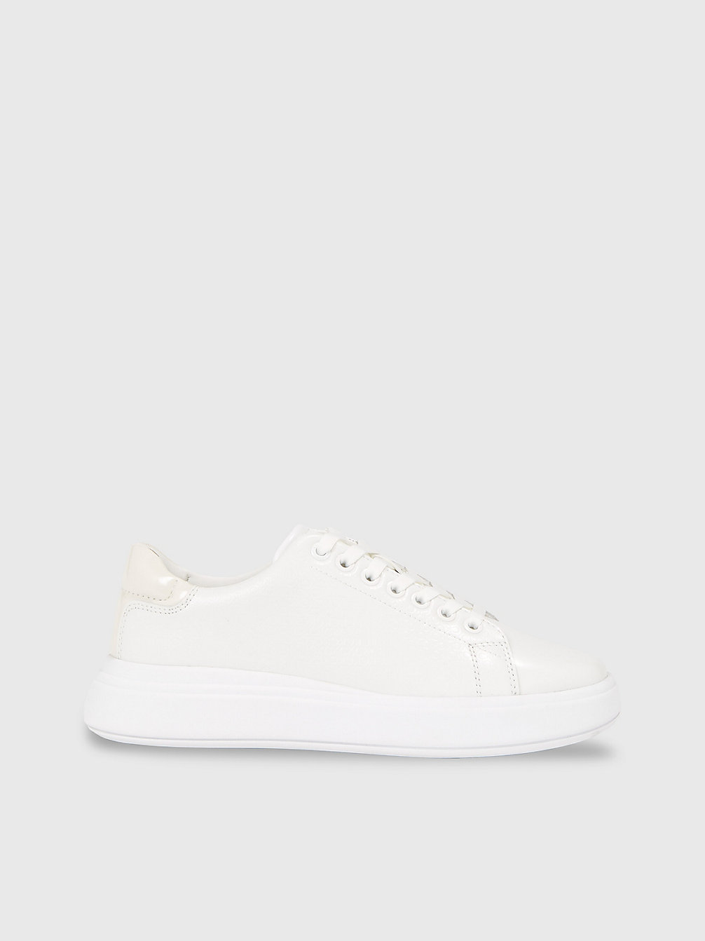 WHITE / DK ECRU MONO Leder-Sneakers undefined Damen Calvin Klein