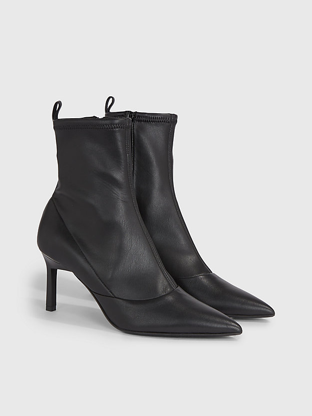 ck black stiletto ankle boots for women calvin klein
