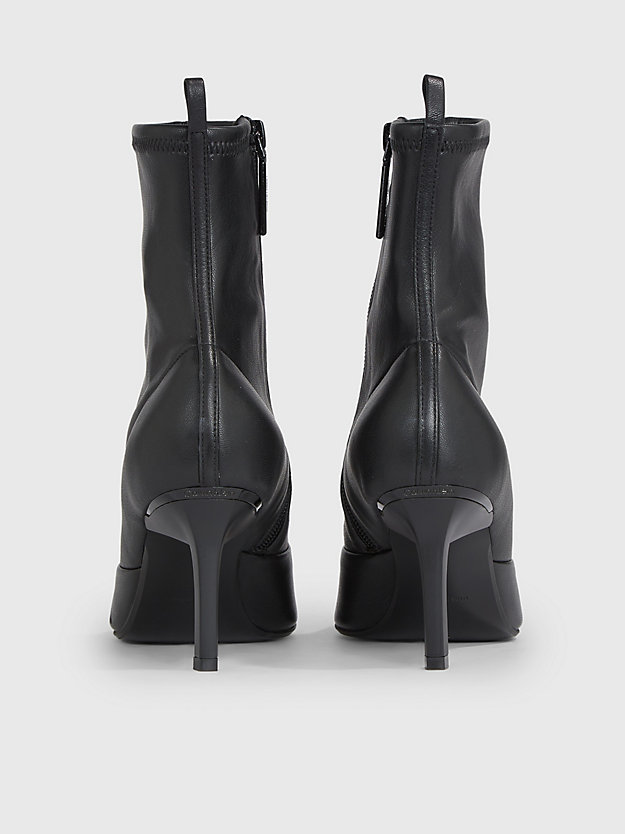 ck black stiletto ankle boots for women calvin klein
