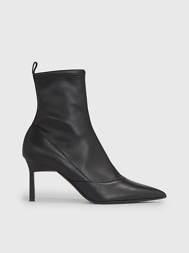 ck black stiletto-ankle-boots für damen - calvin klein