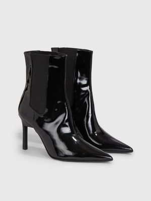 Patent Leather Stiletto Chelsea Boots Calvin Klein® | HW0HW01809BEH