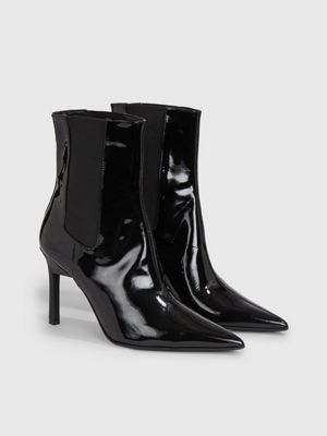 Calvin klein patent leather on sale boots