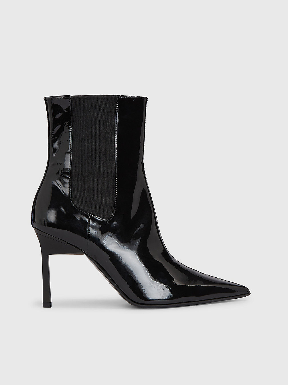 CK BLACK Patent Leather Stiletto Chelsea Boots undefined women Calvin Klein