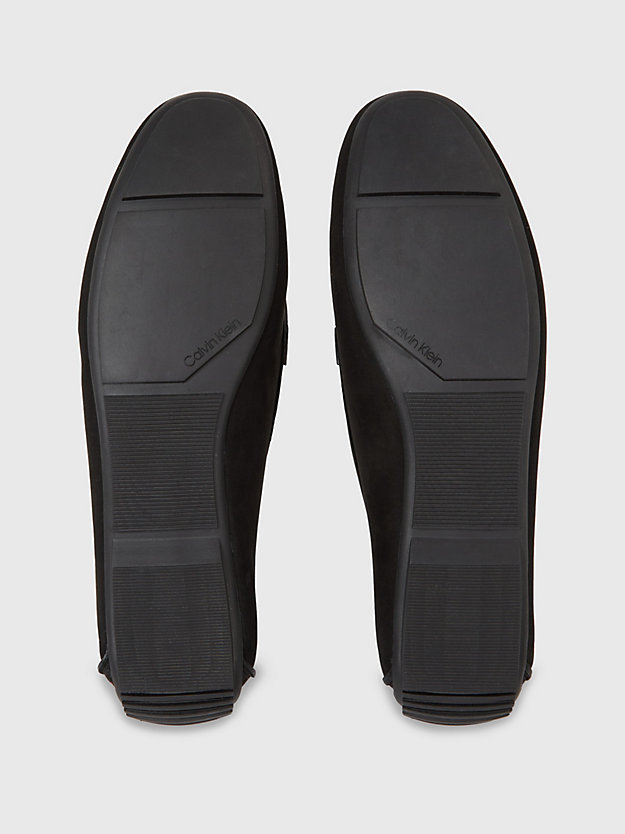ck black loafers aus wildleder für damen - calvin klein