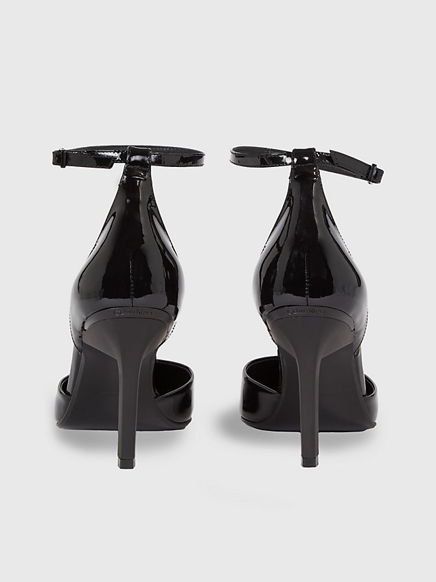 black patent leather stiletto pumps for women calvin klein