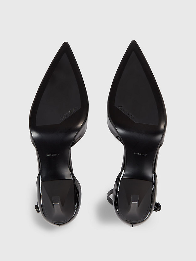 ck black patent leather stiletto pumps for women calvin klein