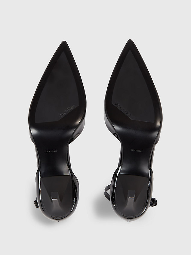 black lakleren stilettopumps voor dames - calvin klein