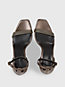 bronze stiletto-sandalen aus leder für damen - calvin klein