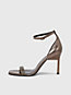 bronze stiletto-sandalen aus leder für damen - calvin klein