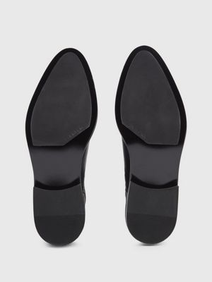 ck black chelsea-boots aus leder für damen - calvin klein