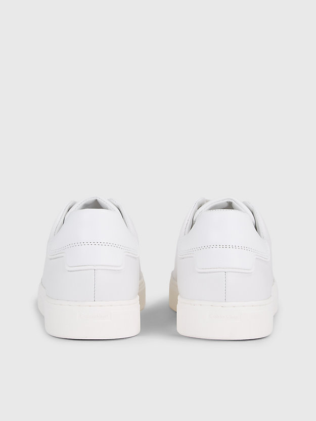 triple white leder-sneakers für damen - calvin klein