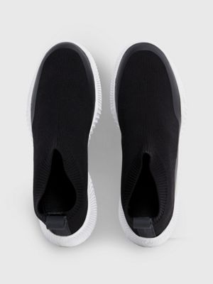 black slip-on sock trainers for women calvin klein