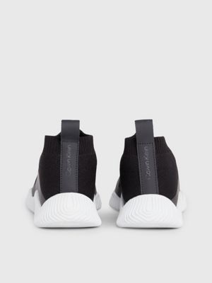 black slip-on sock trainers for women calvin klein