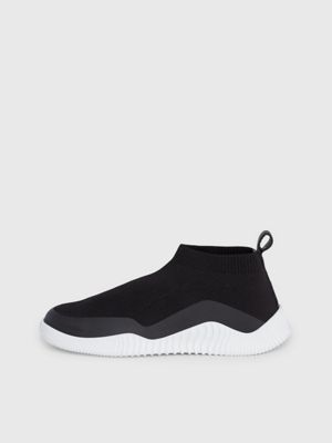 black slip-on sock trainers for women calvin klein