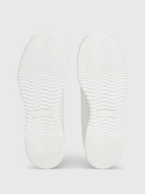 white slip-on sock trainers for women calvin klein