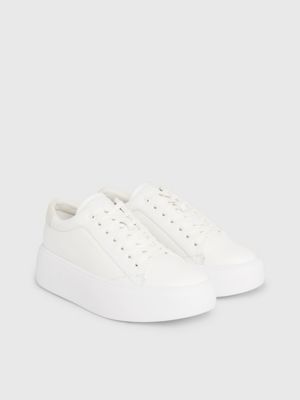 yinka leather platform trainer