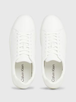 white leather trainers for women calvin klein