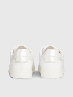 white leather trainers for women calvin klein