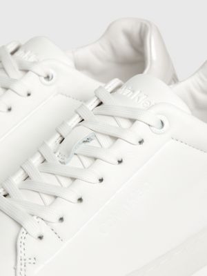 white leather trainers for women calvin klein