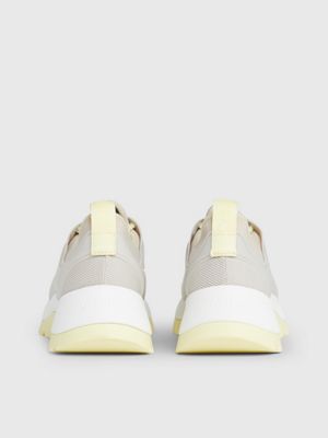 stony beige/tender yellow trainers for women calvin klein