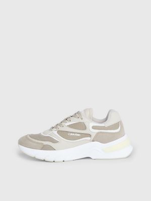 dusky taupe/stony beige trainers for women calvin klein