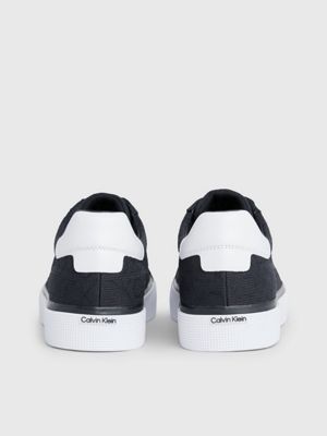 black logo jacquard trainers for women calvin klein