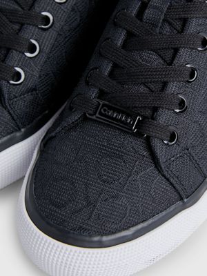 black logo jacquard trainers for women calvin klein