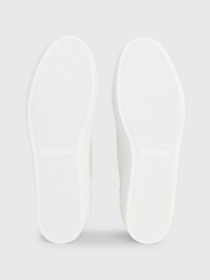 white/tender yellow logo platform trainers for women calvin klein