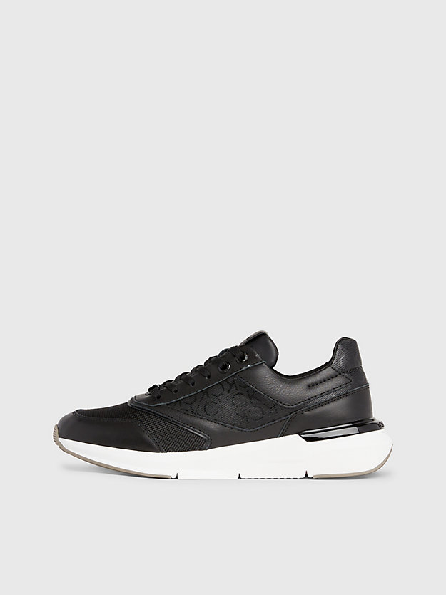 black leather trainers for women calvin klein