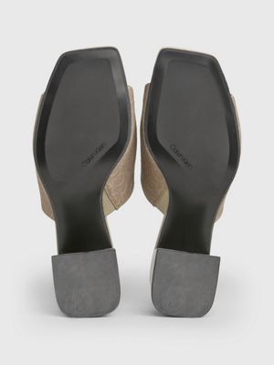 Sandalen mit Absatz und Logo-Jacquardmuster Calvin Klein 