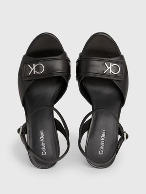 Sandales a talon en cuir Calvin Klein HW0HW01937BEH